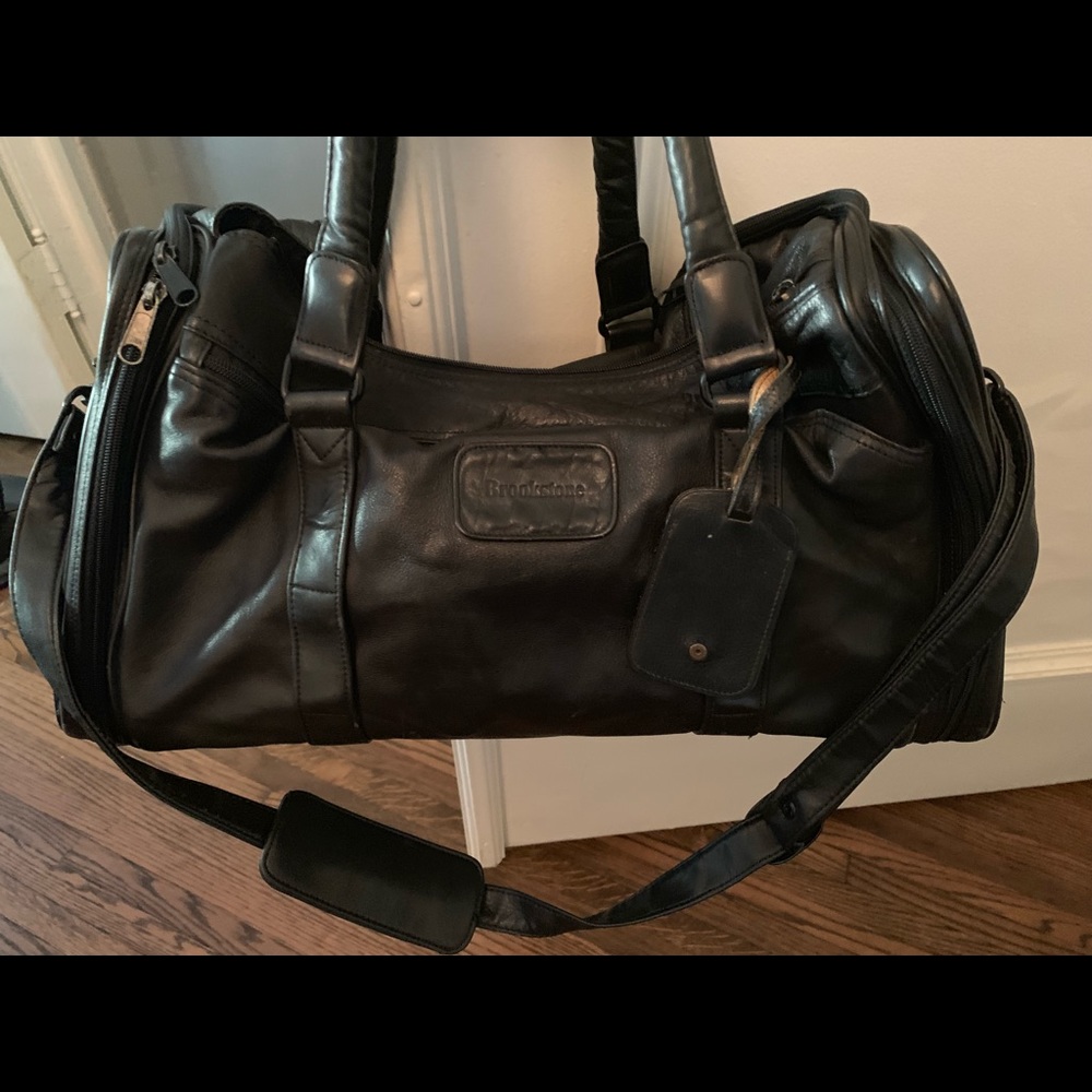 Brookstone Leather Duffle Bag